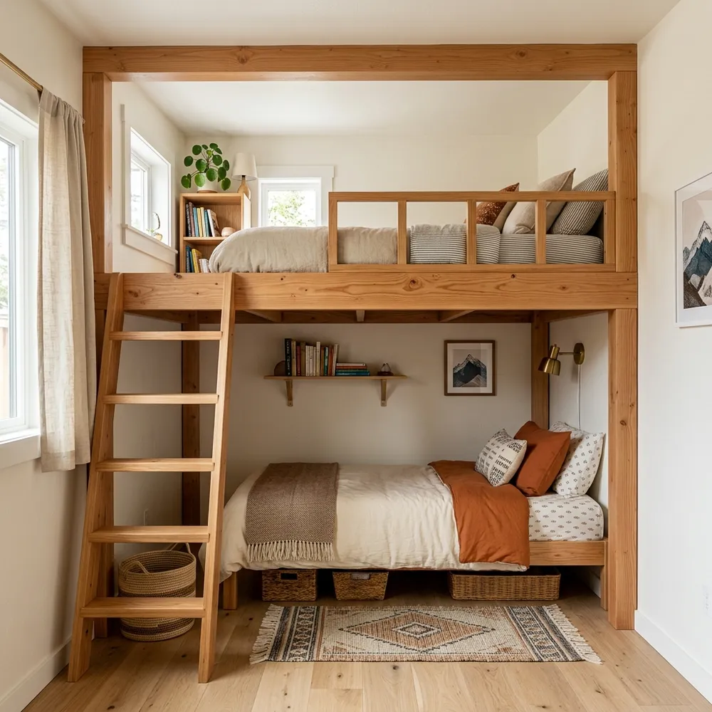 A beautifully styled 27 color palette ideas for small bedrooms showcasing curated color harmony and 60-30-10 color rule.