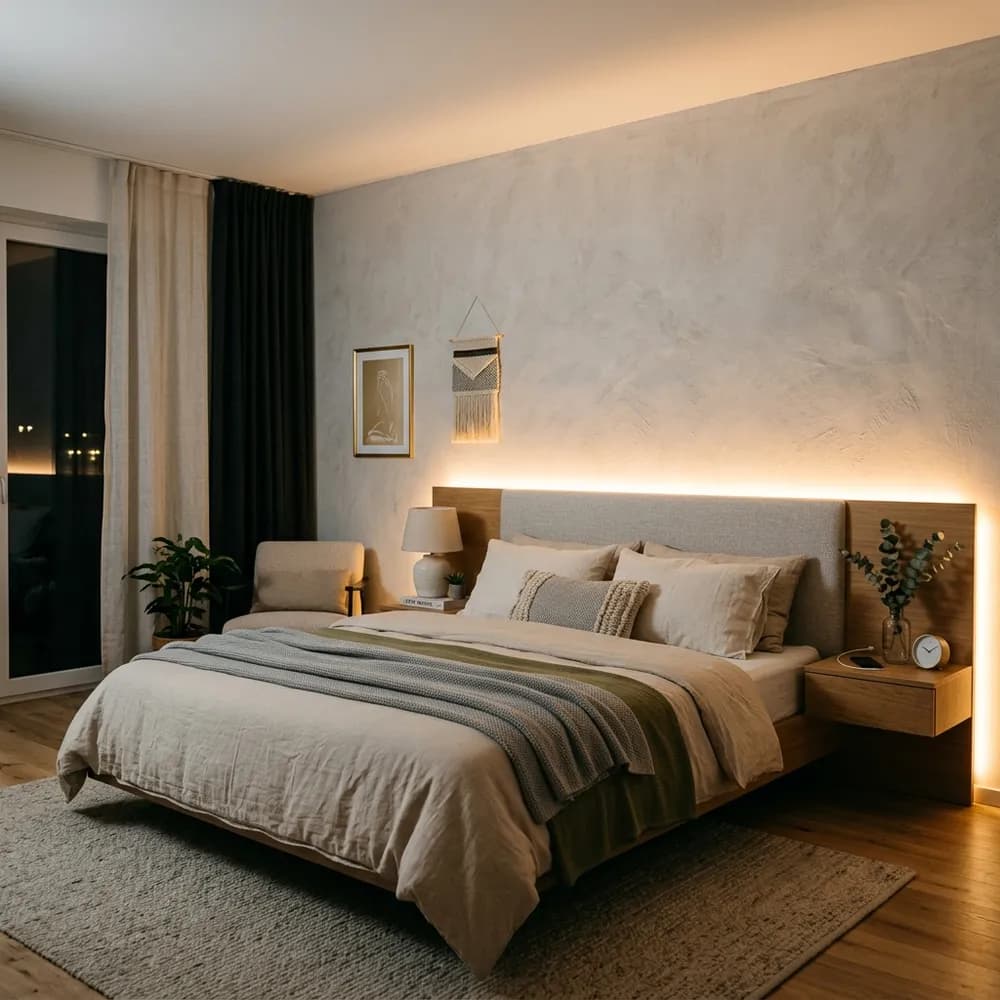 A beautifully styled home color palettes that make small spaces feel cozy showcasing curated color harmony and 60-30-10 color rule.
