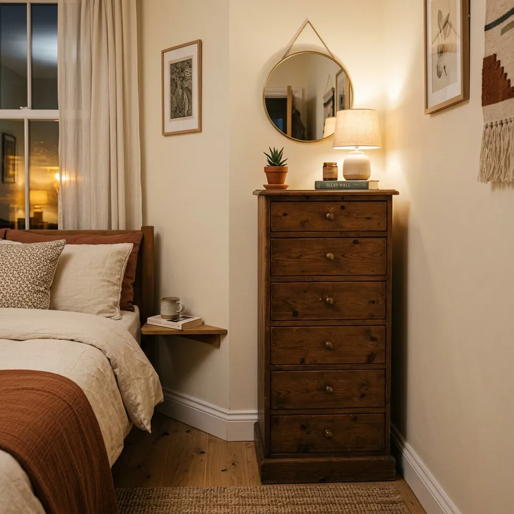 A beautifully styled ikea lack table hack ideas for small homes and apartments showcasing custom cane webbing additions and designer hardware swaps.