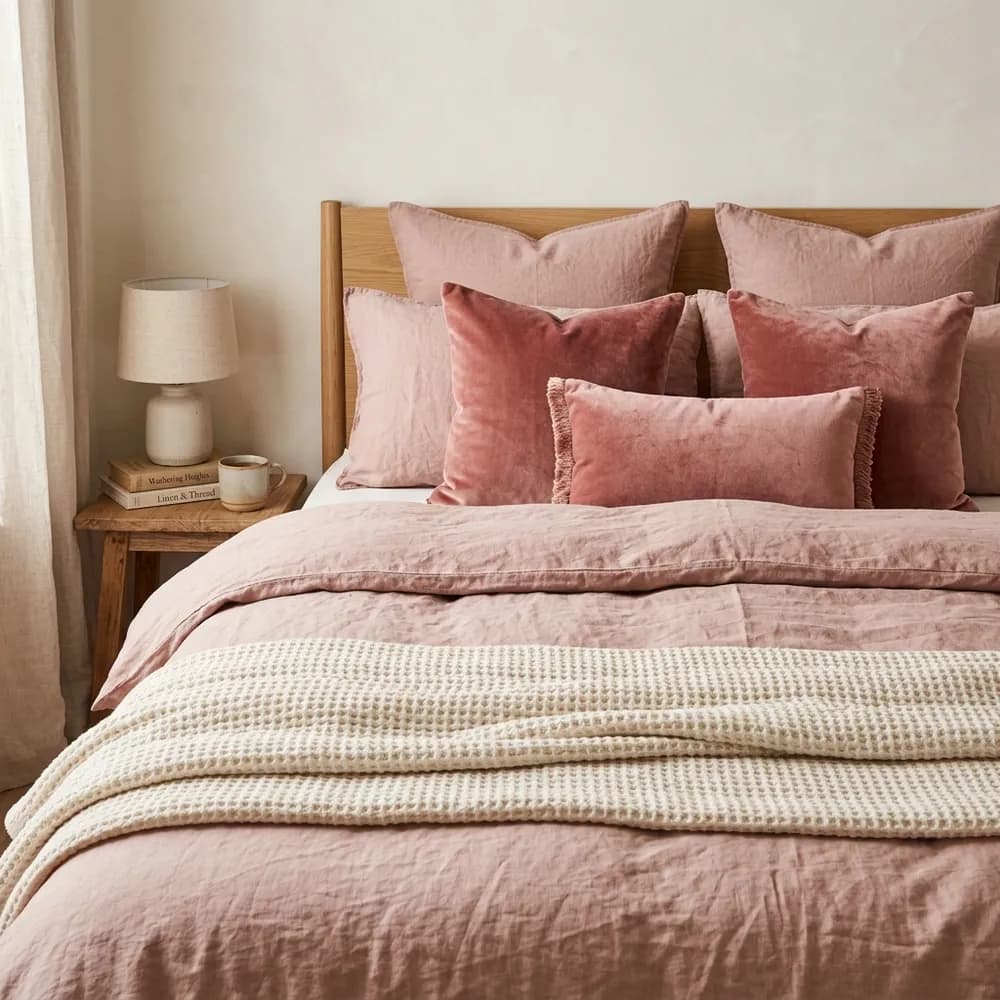 A beautifully styled rust and ivory color palette ideas for small homes showcasing curated color harmony and 60-30-10 color rule.
