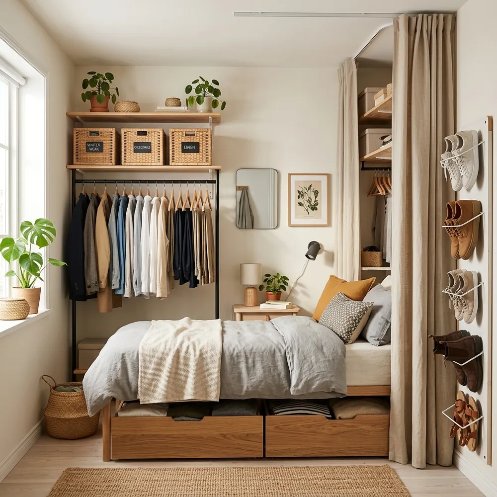A beautifully styled small bathroom decorating ideas that feel bright and clean showcasing frameless glass shower enclosures and floating vanities.