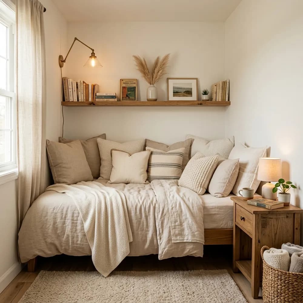 A beautifully styled small home organization mistakes that create visual clutter showcasing decluttering systems and hidden multi-zone storage.
